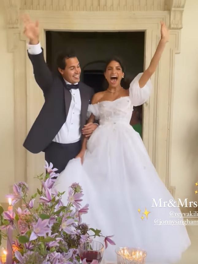 Sydney power duo Rey Vakili and Johnny Ingham have officially tied the knot. The pair threw an extravagant wedding on Friday night in Italy which has been branded by guests as "an event like no other." The couple chose the Sicilian town of Taormina for the festivities, an area made famous by the most recent season of White Lotus. Picture: instagram / Montarna Pitt