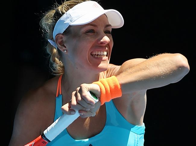 2017 Australian Open Tennis, Day 5 Melbourne Australia. 20th January. Angelique Kerber v Kristyna Liskova on Rod Laver Arena. Angelique Kerber through in straight sets. Picture : George Salpigtidis