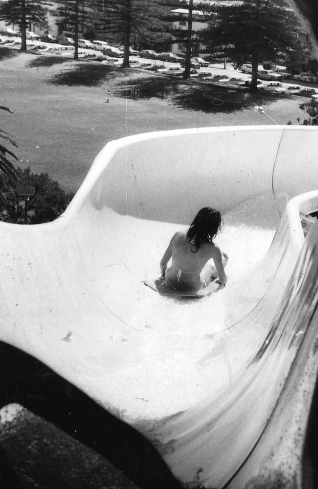 A patron on a waterslide at Magic Mountain. Picture: News Corp Australia 