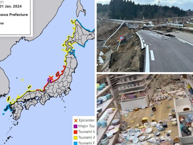 Japan is bracing for a tsunami after a major earthquake struck this afternoon. Picture: Twitter