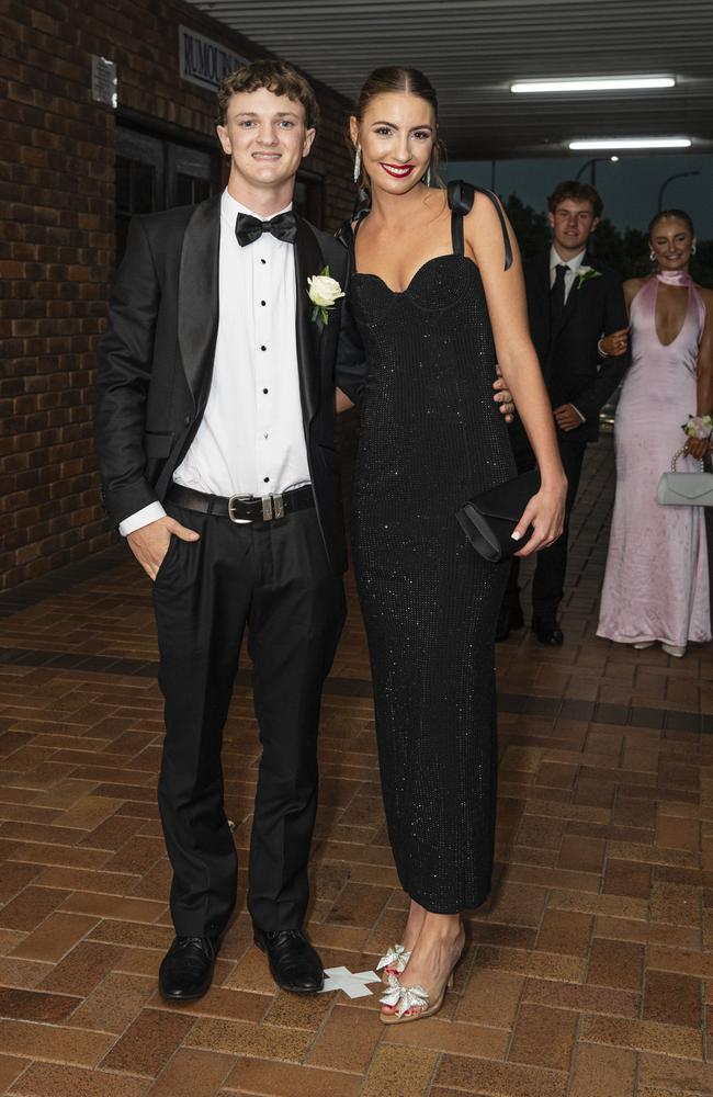 Alexander Chicalas and partner Eve Slack-Smith at the Toowoomba Grammar School formal at Rumours International, Wednesday, November 13, 2024. Picture: Kevin Farmer