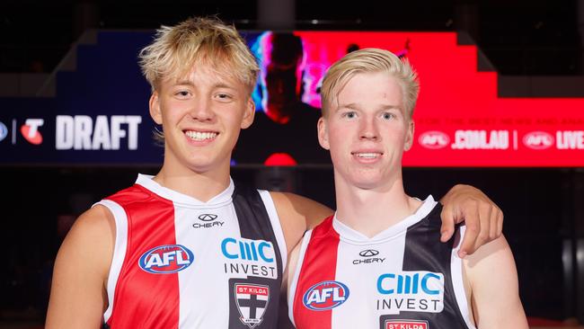 Country boys Alix Tauru and Tobie Travaglia were drafted by the Saints. Picture: Dylan Burns