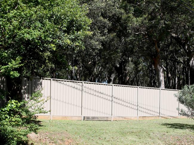 The fence at the centre of the local row. Picture: Sue Graham