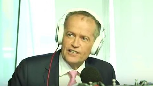 Bill Shorten raps on radio.