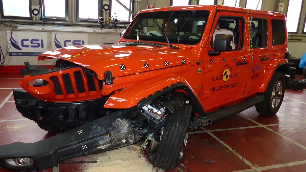 Photo of the 2018 Jeep Wrangler crash test