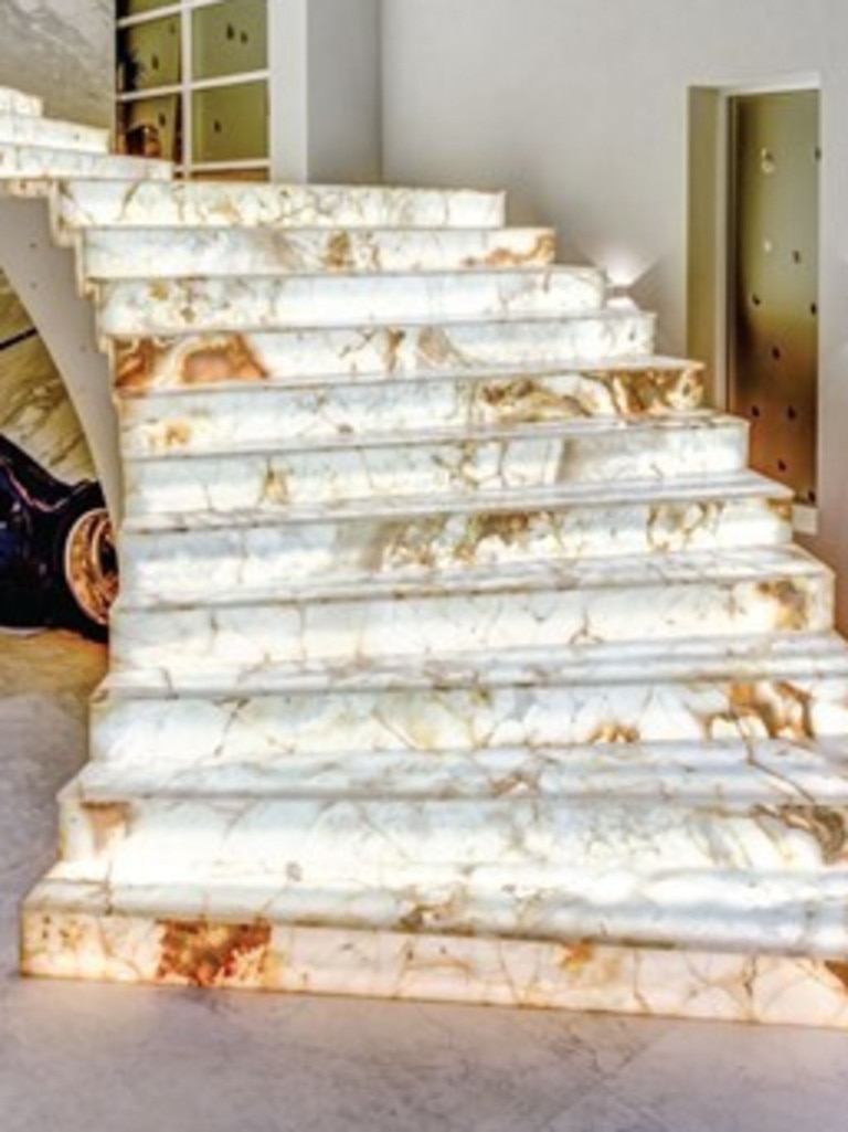The infamous $1 million marble staircase which became the subject of a court battle.