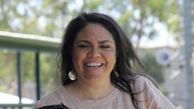 NT Senator and Shadow Minister for Indigenous Australians Jacinta Nampijinpa Price at Traeger Park Oval in Alice Springs. Picture: Gera Kazakov