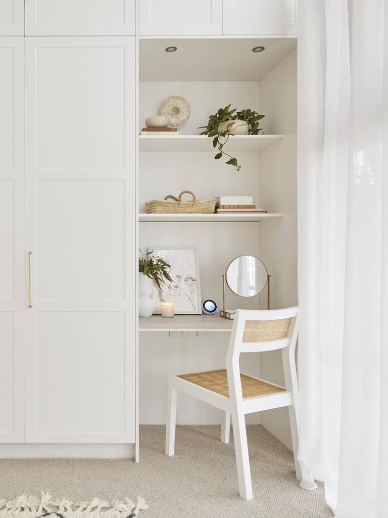 The soft colour choices in the room, paired beautifully. Picture: The Block