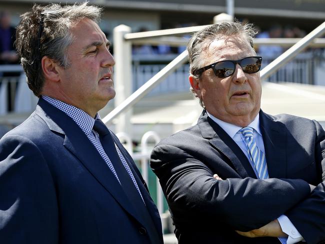 Caulfield Cup Day races at Caulfield Racecourse, Trainers Anthony and Lee Freedman . Melbourne. 17th October 2015. Picture: Colleen Petch. CaulfieldCup15