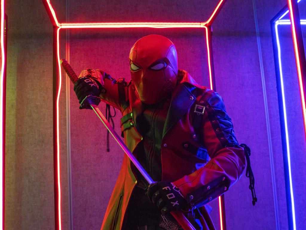 A cosplayer dressed as Deadpool poses during the Comic Con C2CR in Costa Rica. Picture: Manuel Arnoldo Robert Batalla/Getty Images