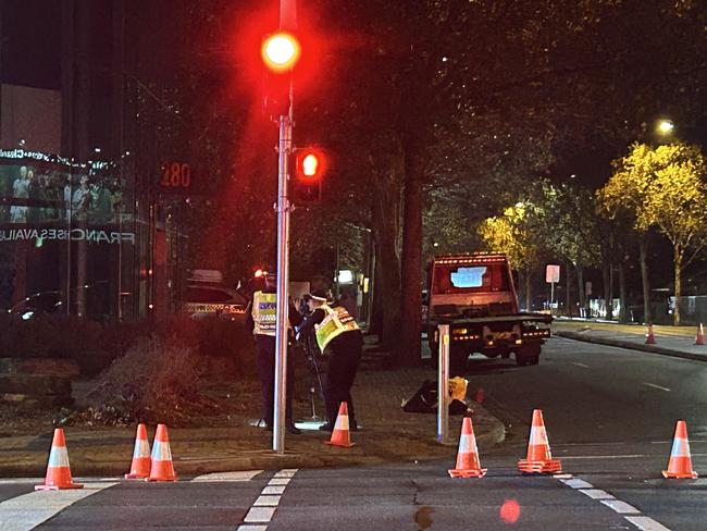 A pedestrian – a woman in her 20s – has been taken to hospital with serious injuries after she was hit by a truck at Cowandilla on Wednesday evening.