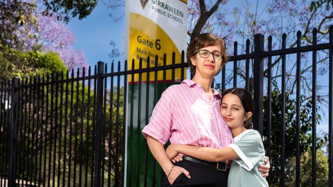 Nine-year-old Madeleine Dulimov’s mum Jenny is thrilled her daughter’s school - which has 43 demountables - is finally getting an upgrade. Picture: Tom Parrish