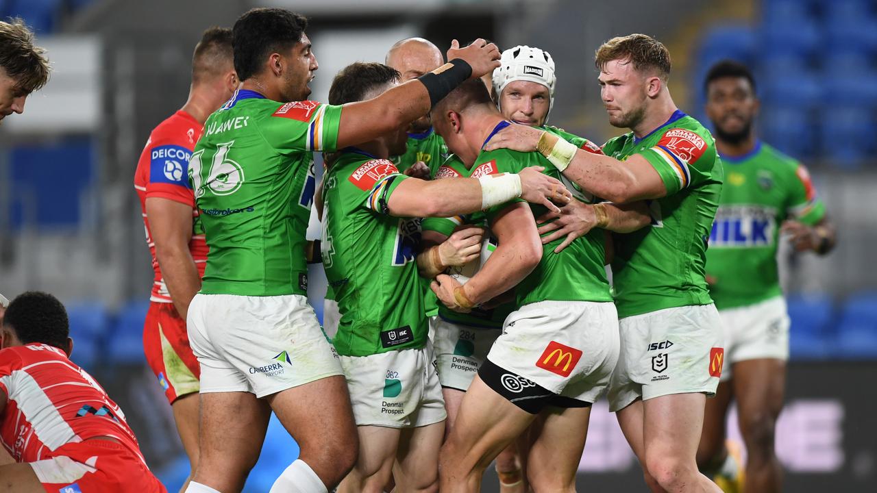 The Raiders’ win has them in the top eight for the time being. Image: NRL Photos