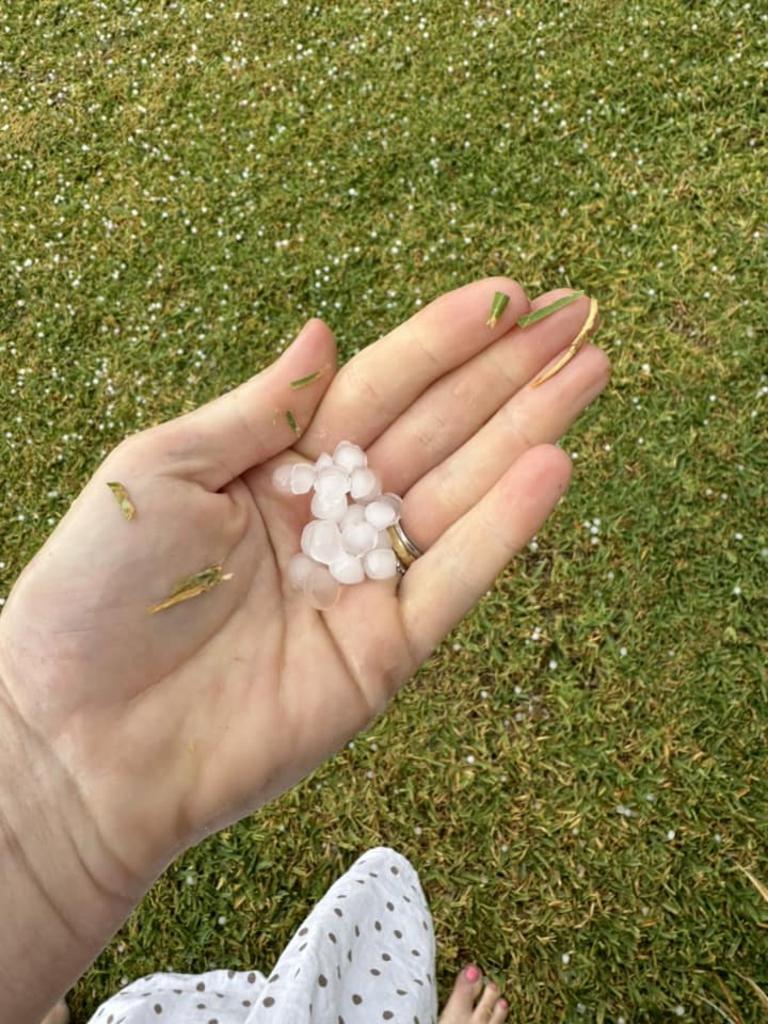 Freshly fallen hail in Nome. Picture: Alexandra Leigh Murphy