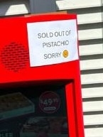 Signs showed it was sold out. Picture: Instagram