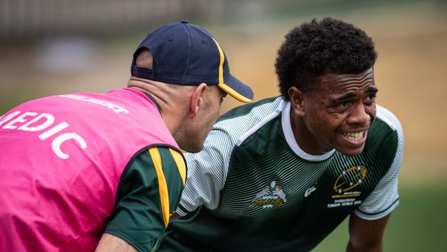 Adam Khan in action for the Australian Barbarians team last year. Picture: Julian Andrews