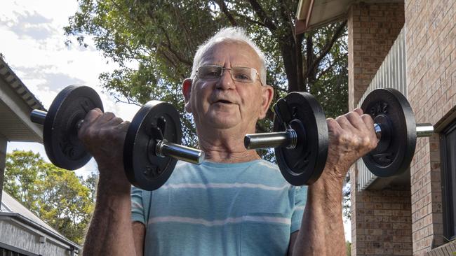 Former miner Ray Drury in his Newcastle home on Friday. Picture: Liam Mendes