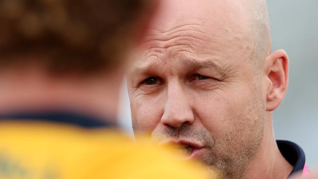 Nicks at three-quarter time during last weekend’s preseason loss to Port Adelaide. Picture: Sarah Reed/AFL Photos