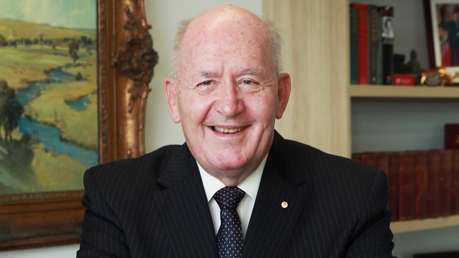 Former Governor General Sir Peter Cosgrove in his Sydney office. Picture: John Feder/The Australian.