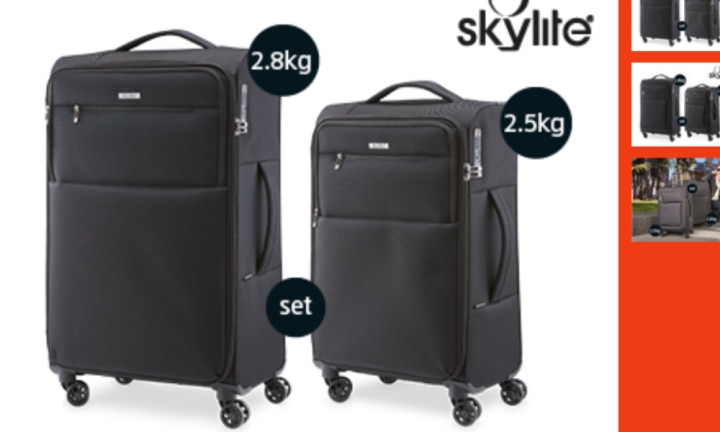 Aldi luggage and travel accessories on sale as part of Special Buys Kidspot