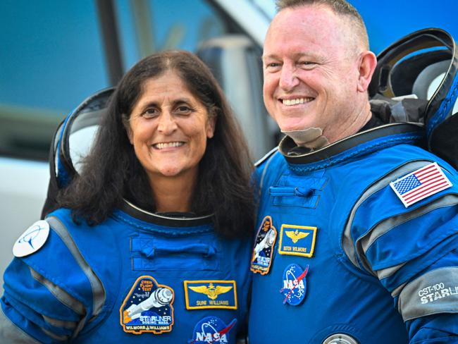 NASA astronauts Butch Wilmore and Suni Williams are former US Navy pilots. Picture: Miguel J. Rodriguez Carrillo / AFP