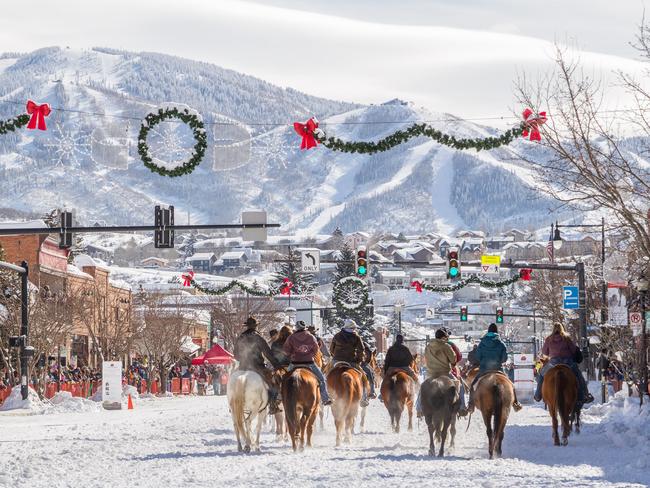 The winter carnival at Steamboat Springs.