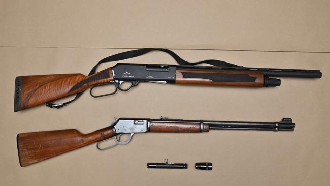 Firearms seized during targeted search at Perth, officers say. Picture: Tasmania Police