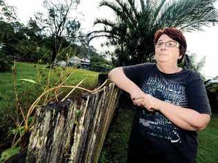 BAD IDEA: Judi Lindsay of East Lismore, pictured at her back fence overlooking parkland, is concerned about the Lismore City Council plans to sell small parks. Picture: Cathy Adams