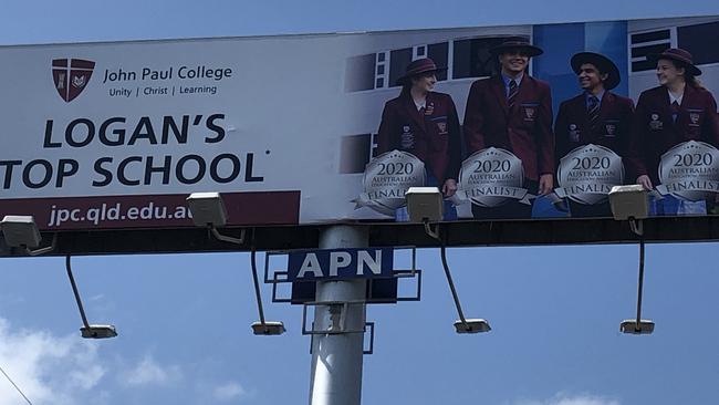 The billboard at Kingston train station.