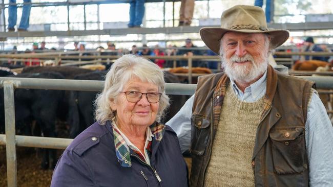 Jenny and Paul Leishman, Pryors Paddock, sold cattle at the Yea May store sale. Picture: Rachel Simmonds