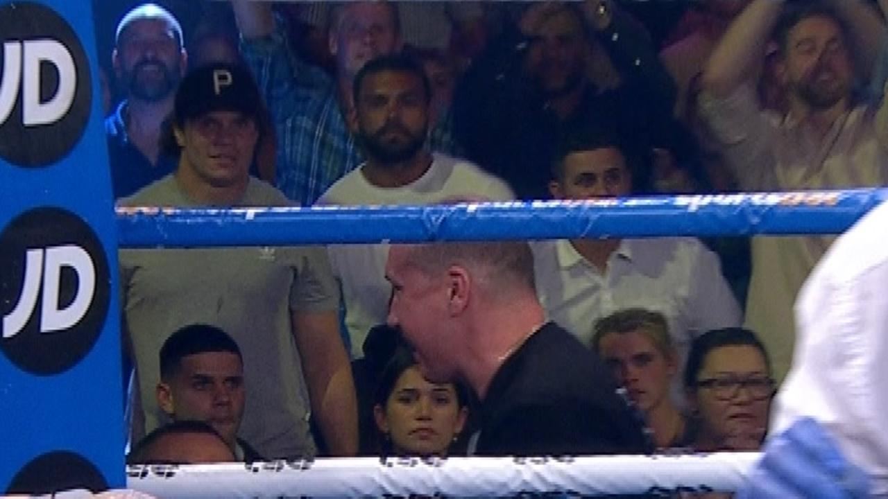 James Roberts at ringside at the Tszyu fight