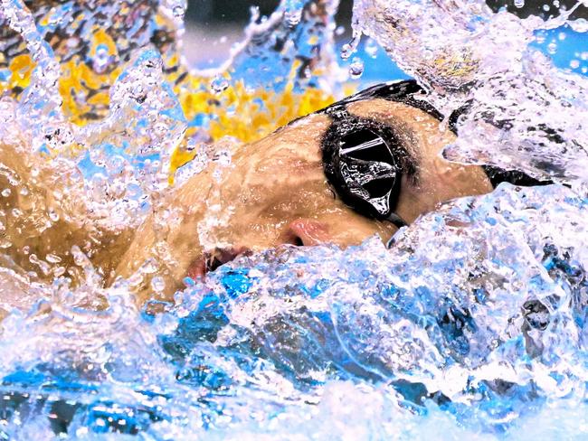 Japan's Katsuhiro Matsumoto competes in a heat of the men's 200m freestyle during the World Aquatics Championships. Picture: Yuichi Yamazaki / AFP