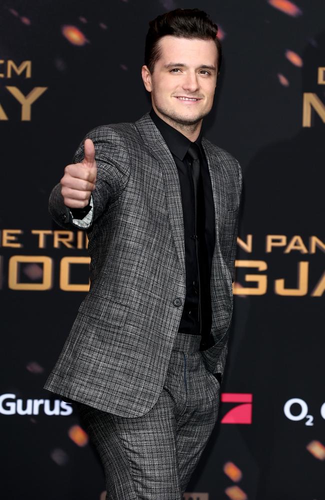 Actor Josh Hutcherson attends the world premiere of the film ‘The Hunger Games: Mockingjay - Part 2’ on November 4, 2015 in Berlin. Picture: Getty