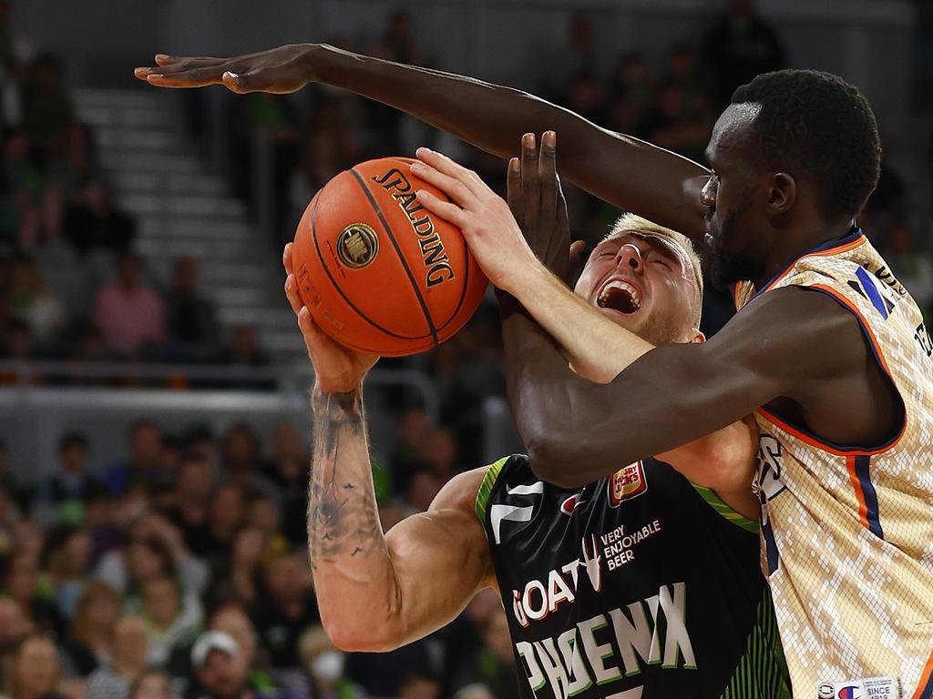 Creek’s effort under the basket weren’t enough to help Phoenix to a win. Picture: Daniel Pockett/Getty Images