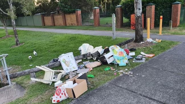 Illegal rubbish dumped on the Gold Coast.