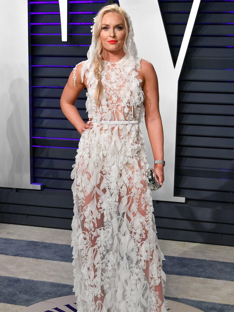 Lindsey Vonn attends the 2019 Vanity Fair Oscar Party.