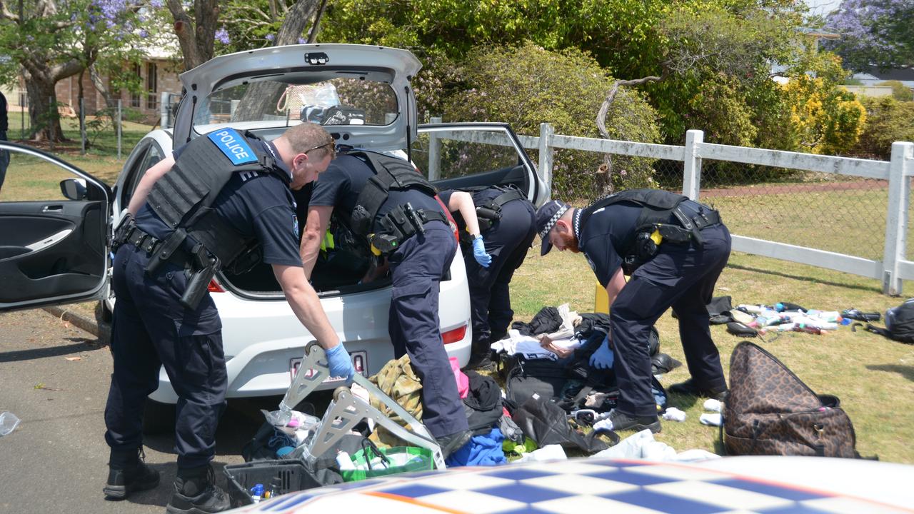 Police allegedly seized prescription drugs and a firearm after a woman crashed a white Hyundai hatchback in to a tree on Alderley Street, South Toowoomba about 12.30pm on Wednesday, November 15, 2023.