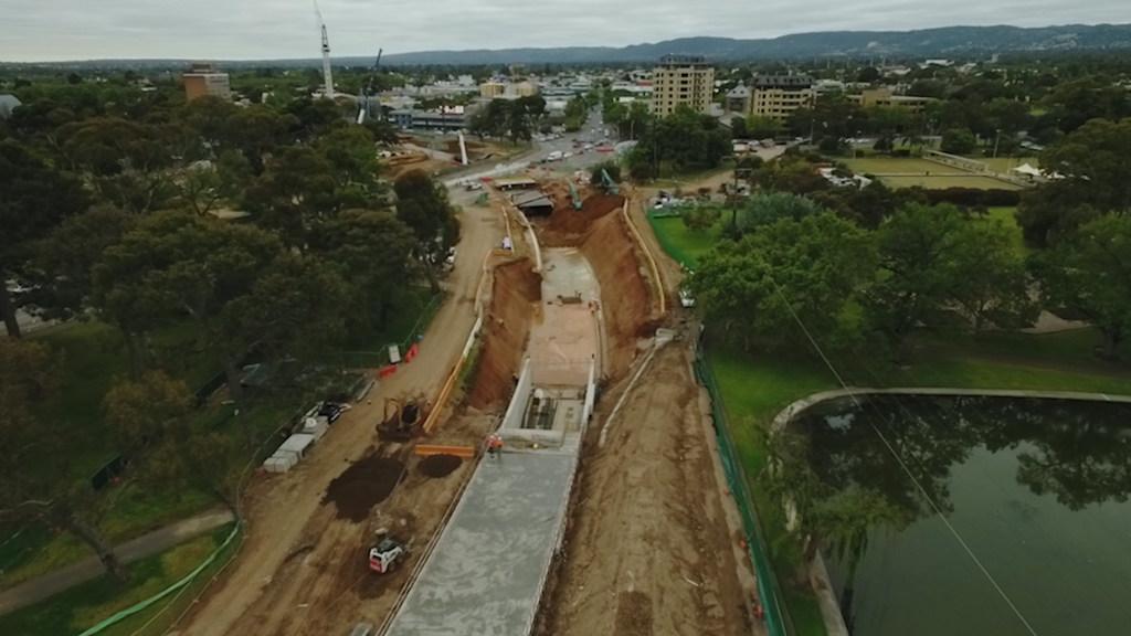 O-bahn extension well under way