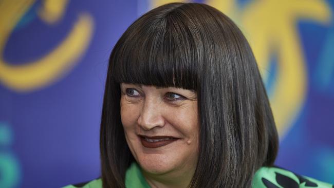 SYDNEY, AUSTRALIA - NOVEMBER 20: Rugby Australia Chief Executive, Raelene Castle speaks to the media during a Rugby Australia coaching announcement at the Rugby Australia Building on November 20, 2019 in Sydney, Australia. (Photo by Brett Hemmings/Getty Images)