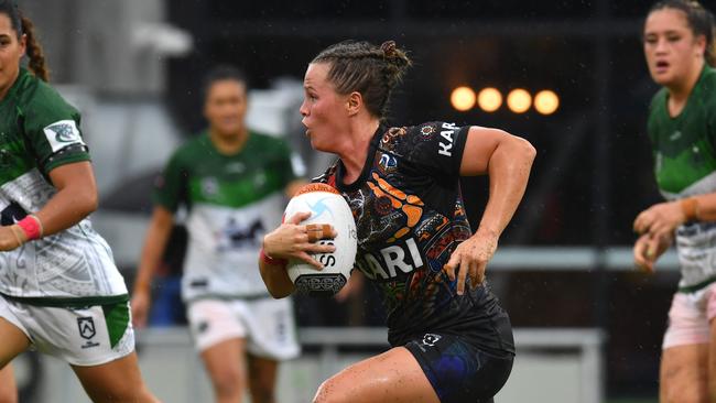 All Stars match between Maori and Indigenous at Queensland Bnak Country Stadium. Indigenous player Keilee Joseph. Picture: Evan Morgan