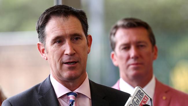 James Sutherland and Glenn McGrath press conference during day 3 of the 3rd Test between Australia and Pakistan at the SCG, Moore Park. Picture: Gregg Porteous