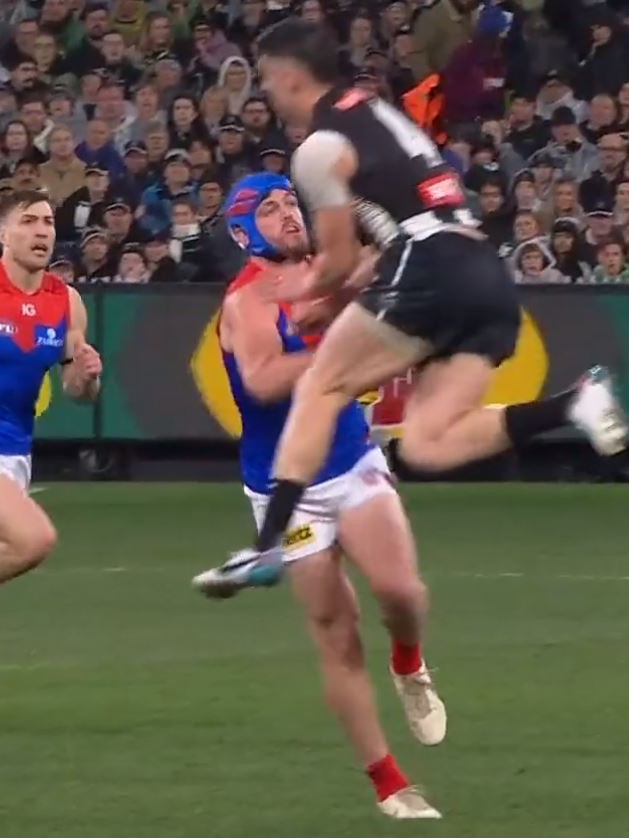 Brayden Maynard floors Angus Brayshaw last year. Picture: Fox Sport