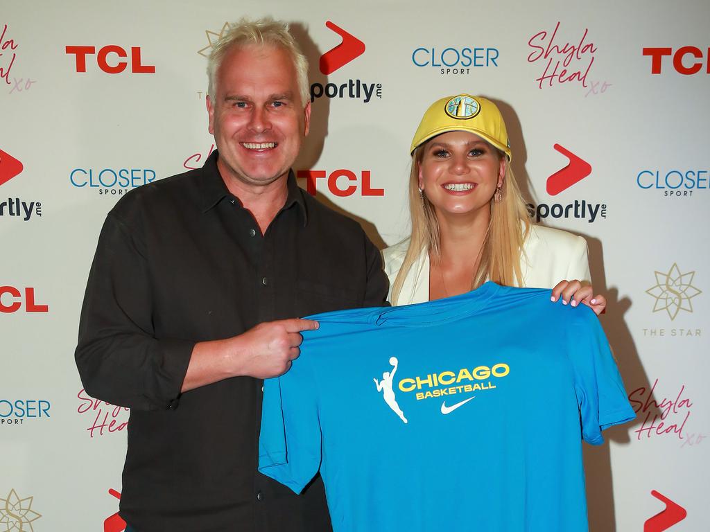 Shyla Heal (pictured with her father Shane) will have to bide her time after missing out on the Opals squad for the Tokyo Olympics. Picture: Justin Lloyd