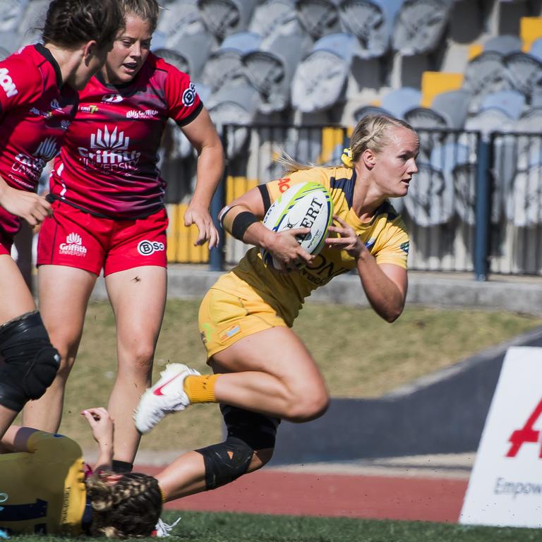 Action from the opening weekend of the Aon Rugby Sevens. Picture: CAVAN FLYNN