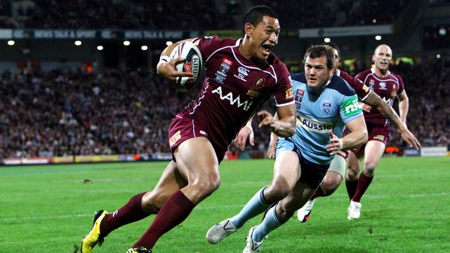 Israel Folau has played five times for the Maroons - the last time back in 2010.