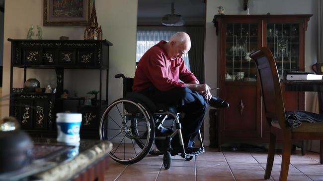 Mark Hunter at his Helensvale home. Picture: Glenn Hampson.