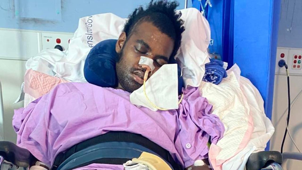 Jill Ranuve said her son Nemani has woken up after spending more than a month in a coma following an horrific crash in which he was struck by a motorbike.