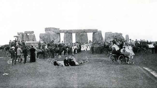 An open air concert at Stonehenge, from the Sketch newspaper in 1896.