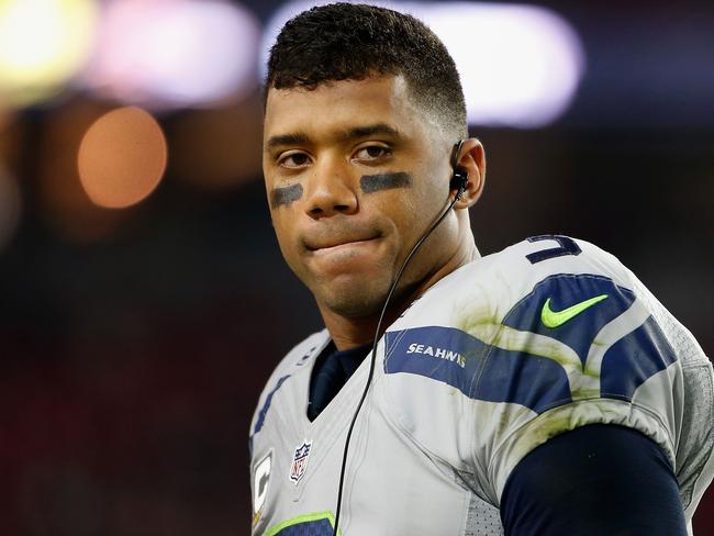 Russell Wilson has a lot on his mind.