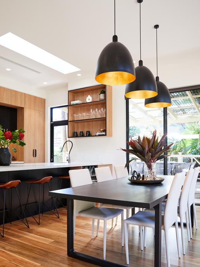 The home was extended out by the Love It or List It team allowing the kitchen and dining rooms to gain extra space and much-needed natural light.